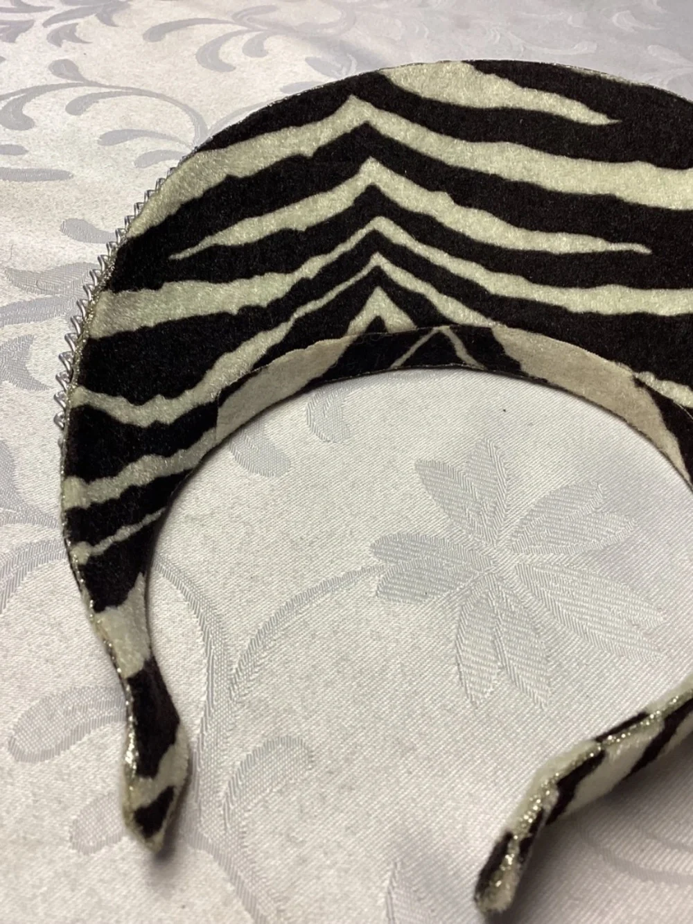 Zebra hair funky hat BLING. TENNIS VISOR